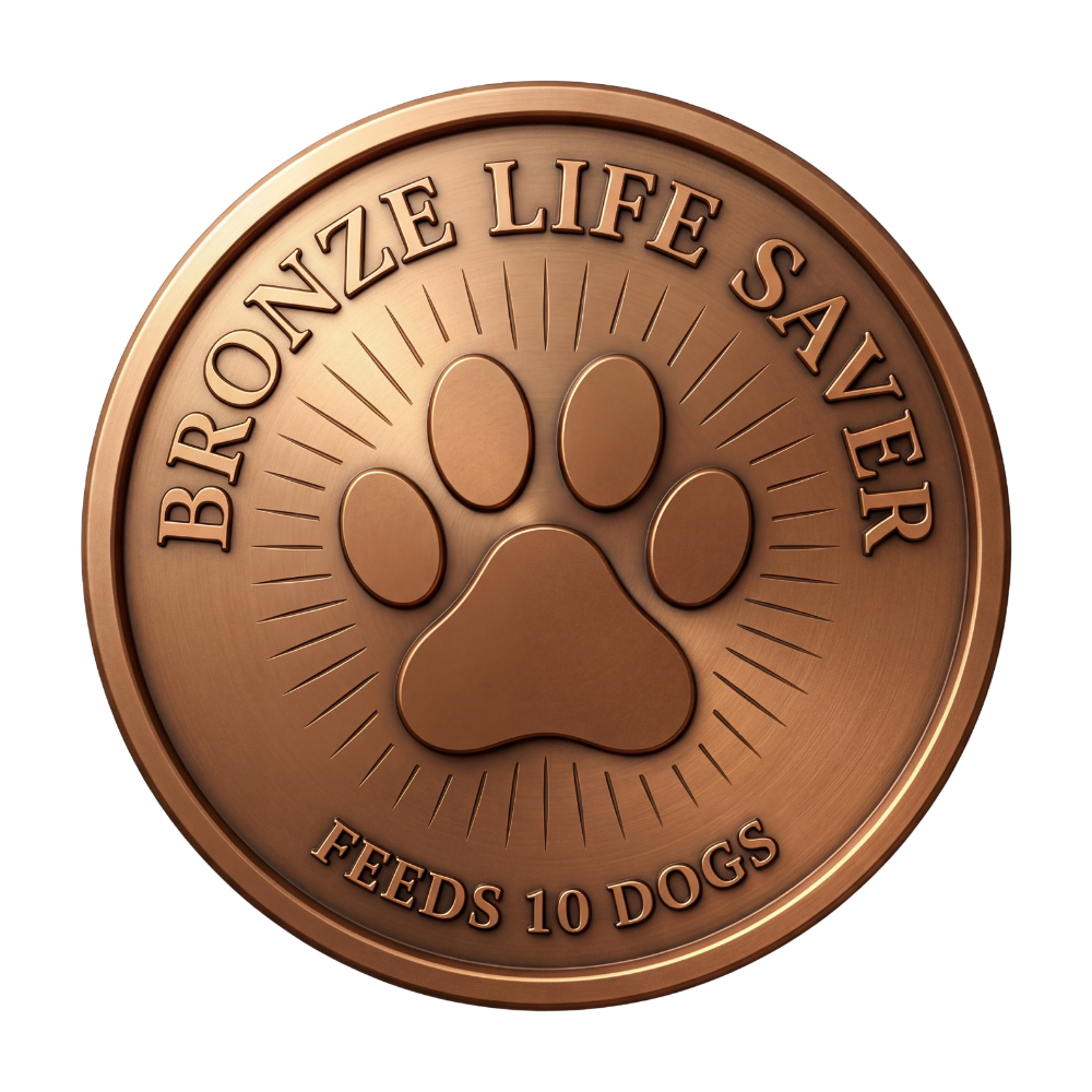 BRONZE LIFE SAVER BADGE - FEEDS 20 DOGS