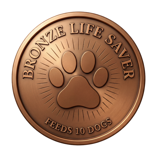 BRONZE LIFE SAVER BADGE - FEEDS 20 DOGS