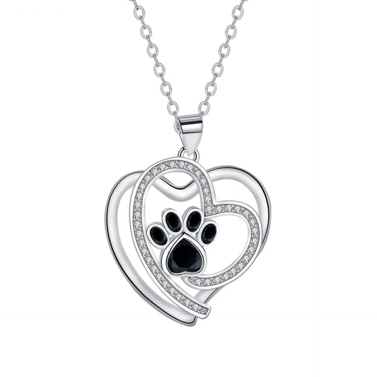 Cute Paw Print Clavicle Necklace VIP