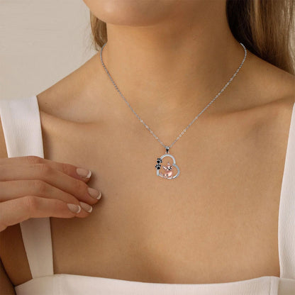 Lovely Heart-shaped Dog Pendant Necklace VIP
