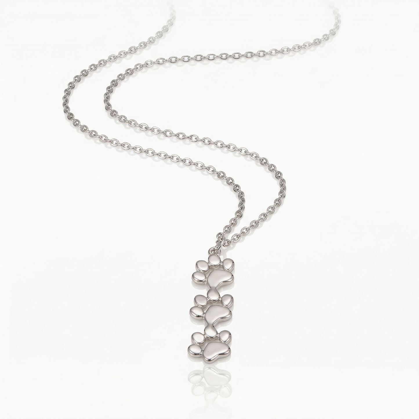 Triple Stack Paw Necklace