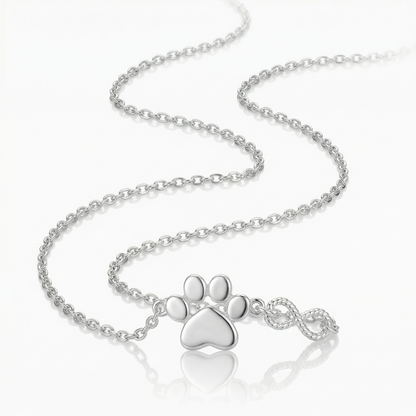 Infinity Paw Necklace