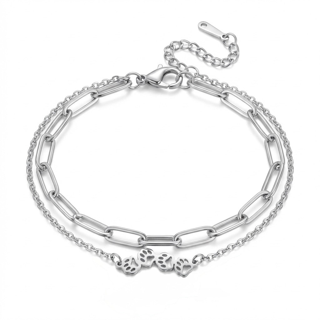 Cat Free Linked Paws Bracelet