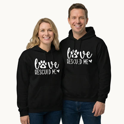 Love Rescued Me Unisex Hoodie for Dog Lovers