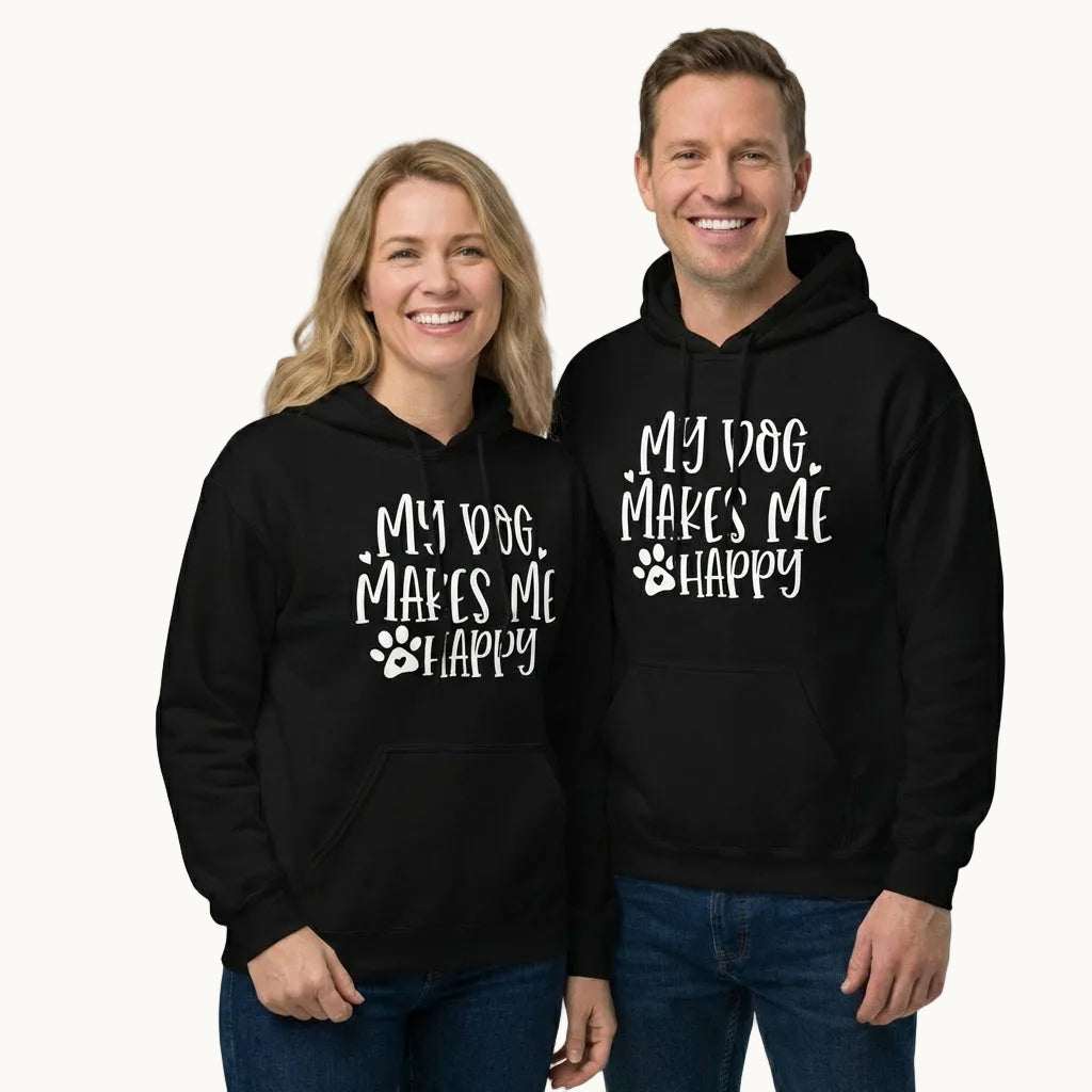 My Dog Makes Me Happy Dog Lovers Hoodie