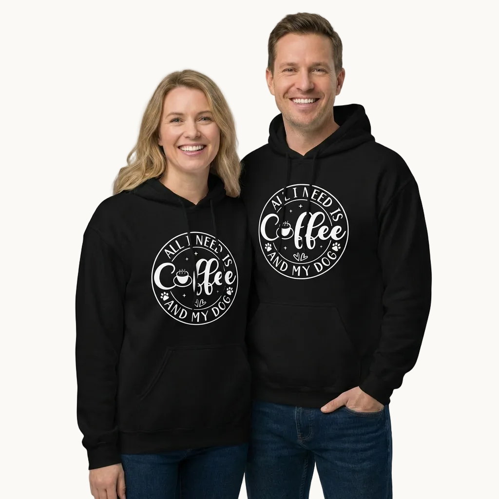 All I Need is Coffee & My Dog Hoodie for Dog Lovers