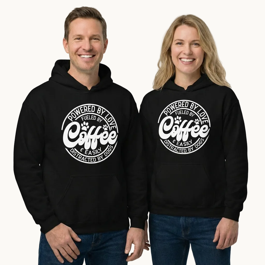 Powered by love & Easily Distracted By Dogs  Hoodie