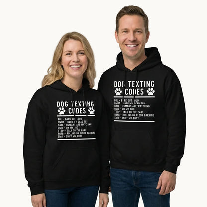 Dog Texting Codes Unisex Hoodie