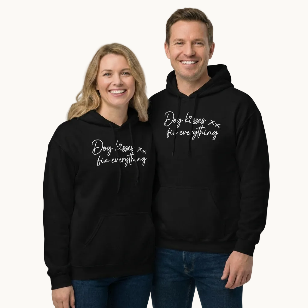 Dog Kisses Fix Everything Unisex Hoodie