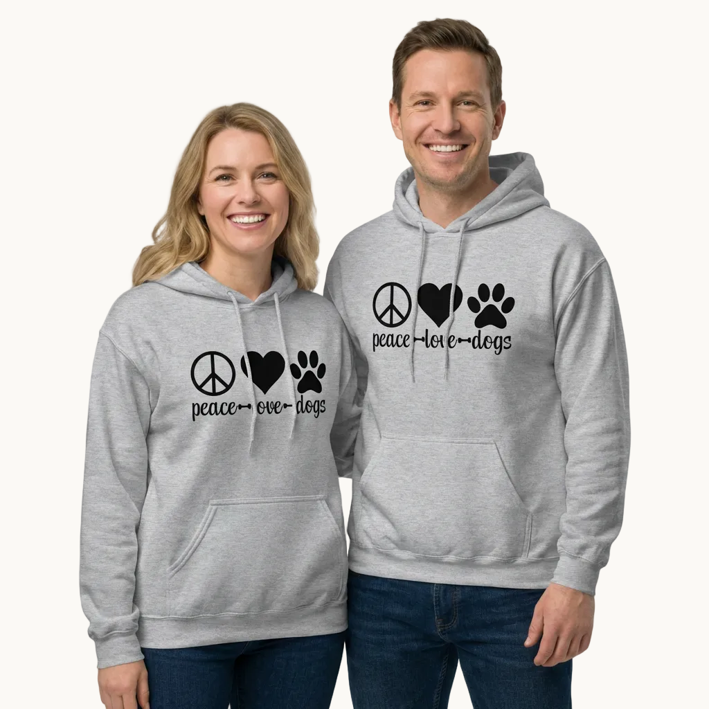Peace Love Dogs Unisex Hoodie