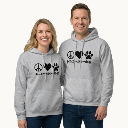 Peace Love Dogs Unisex Hoodie