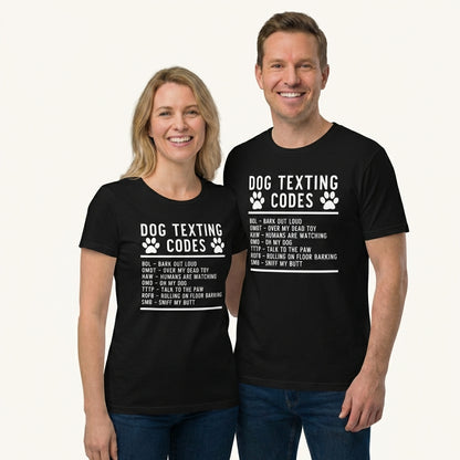 Dog Texting Codes Unisex t-shirt