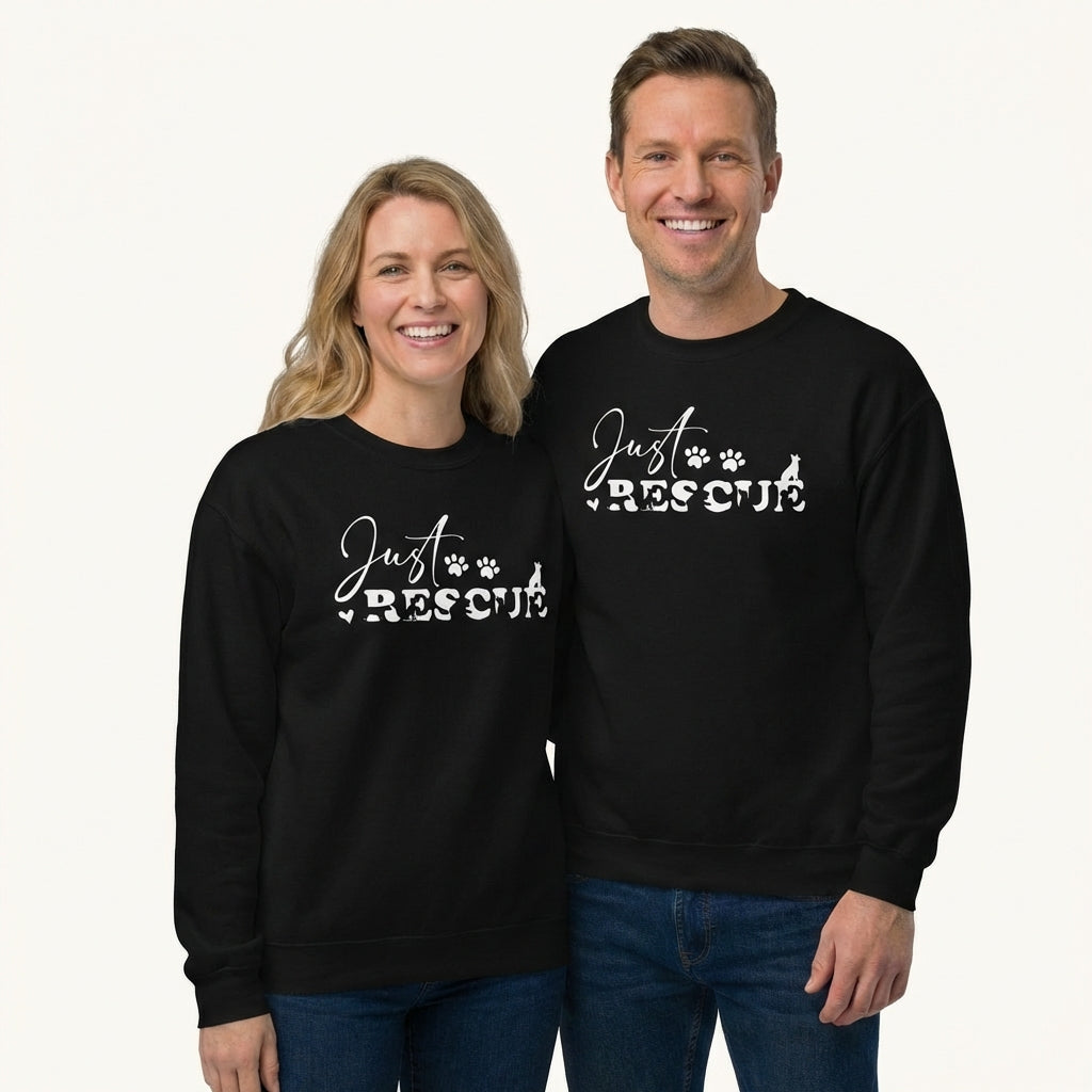 Just Rescue Sweatshirt - Cozy Rescue Dog Lover Pullover