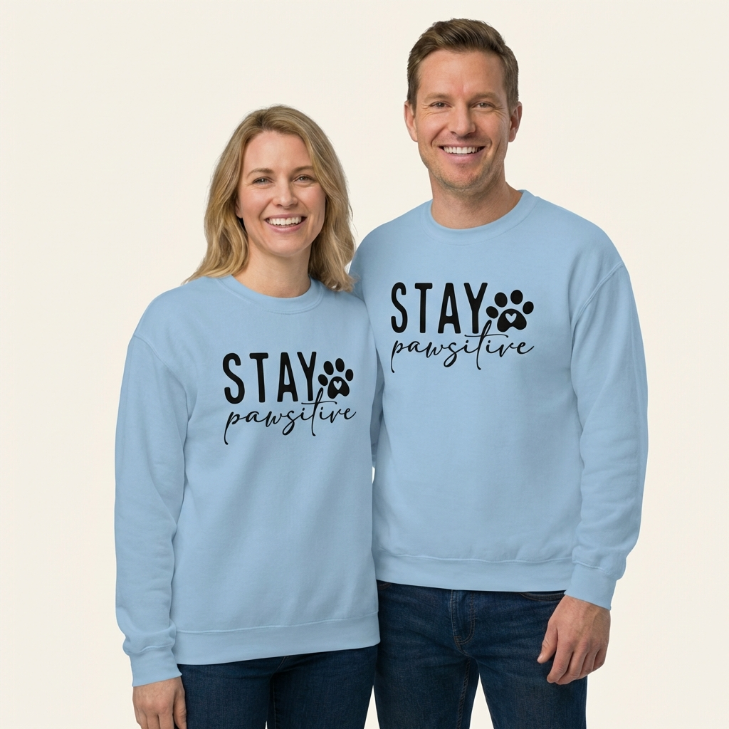 Stay Pawsitive Sweatshirt for Dog Lovers