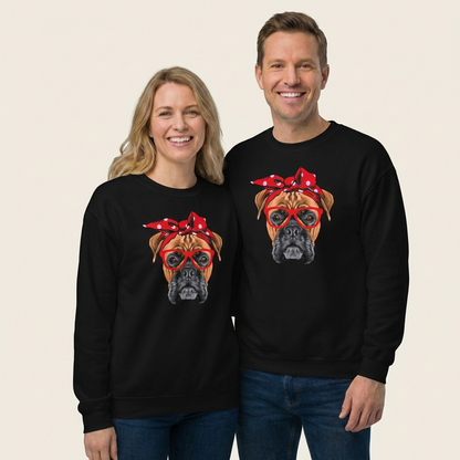 Boxer Mom Cute Face Unisex Sweatshirt