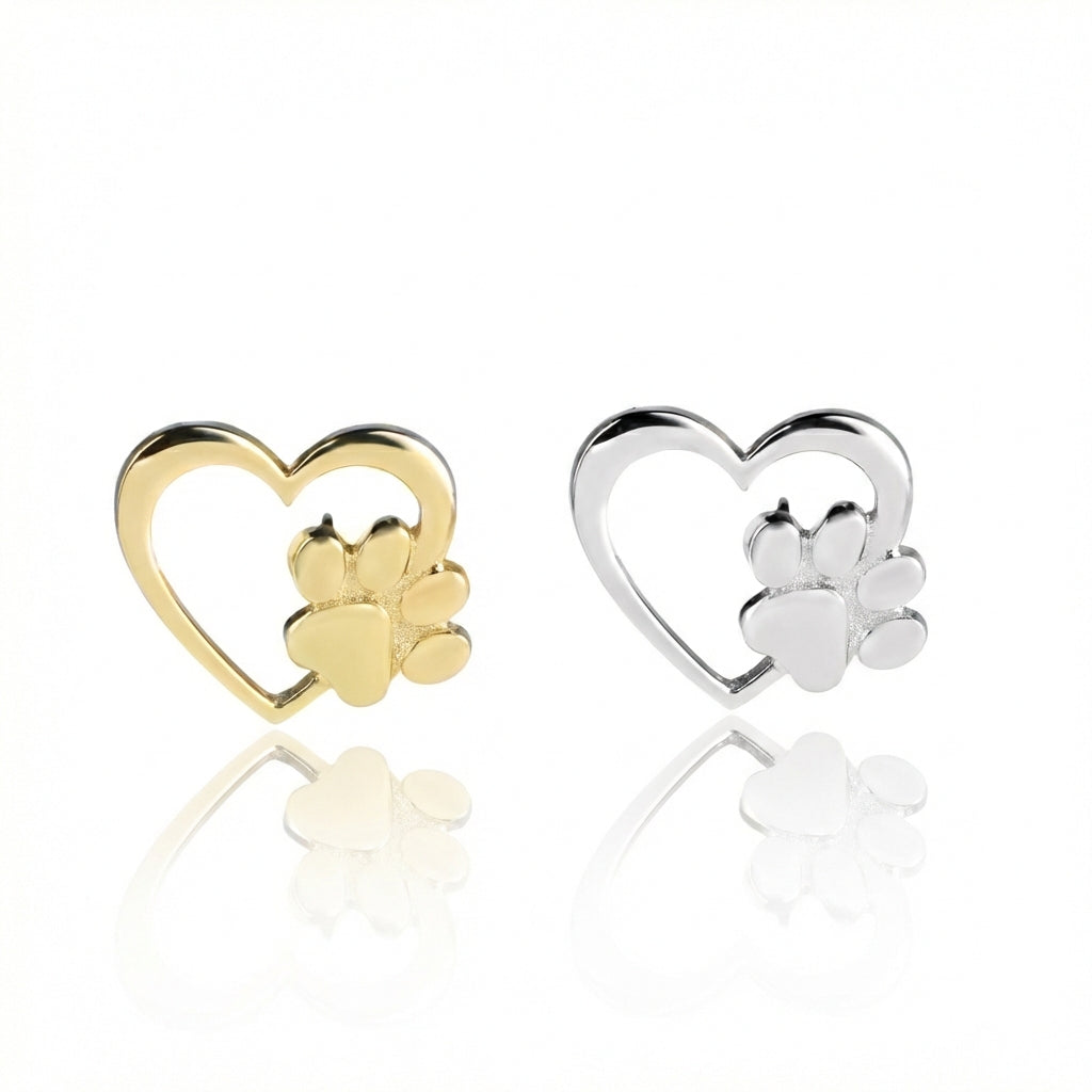 Cute Jewelry Dog Footprint Heart