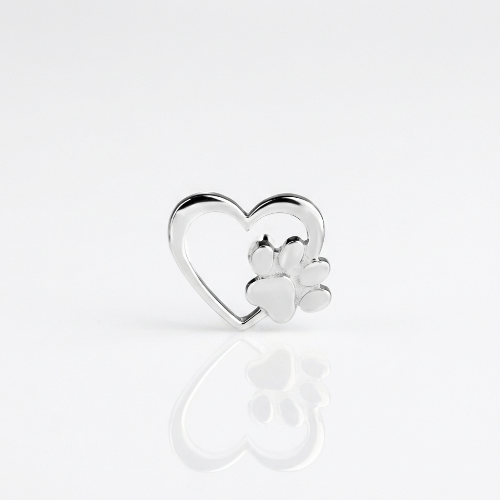 Cute Jewelry Dog Footprint Heart