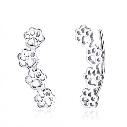 925 Sterling Silver Four Paws earrings