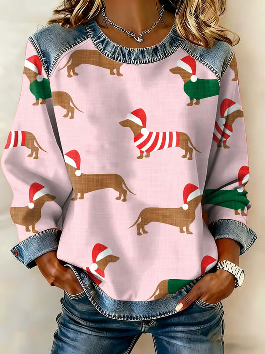 Casual Plaid Sweatshirt