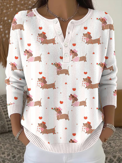 Dachshund Graphic Sweater