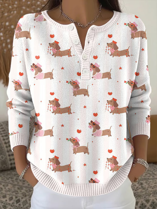 Dachshund Graphic Sweater