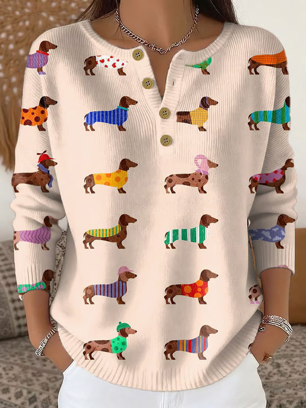 Button-Down Dachshund Top