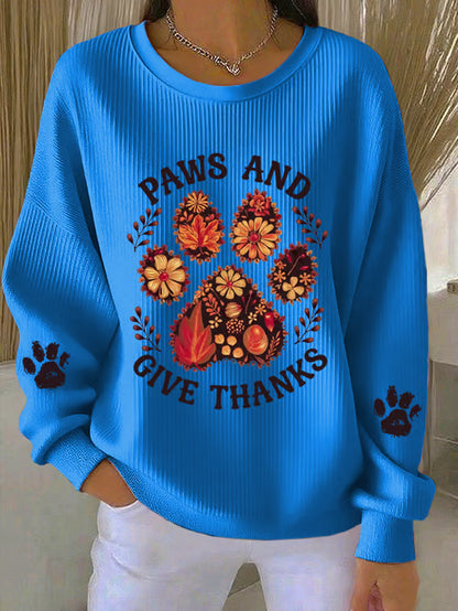 Casual Retro Print Sweatshirt