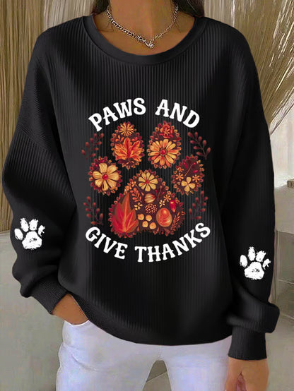 Casual Retro Print Sweatshirt