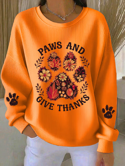 Casual Retro Print Sweatshirt