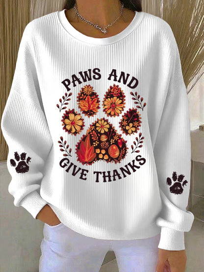 Casual Retro Print Sweatshirt