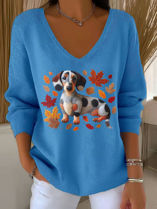 Casual Dog Print Top