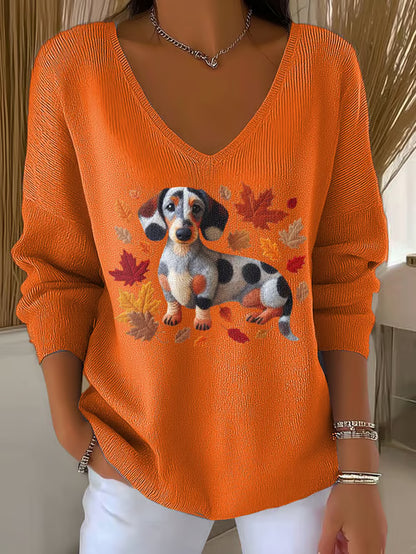 Casual Dog Print Top