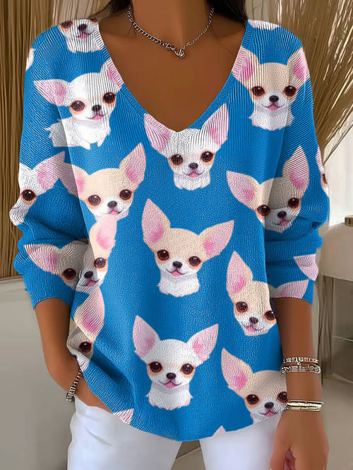Chihuahua Print Top