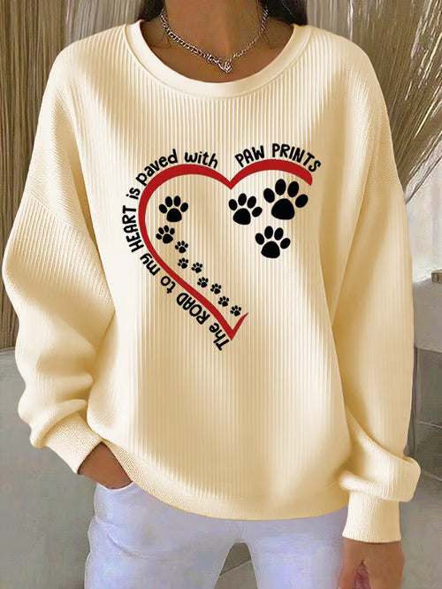Heart Paw Print Sweatshirt