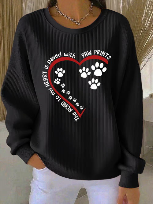 Heart Paw Print Sweatshirt
