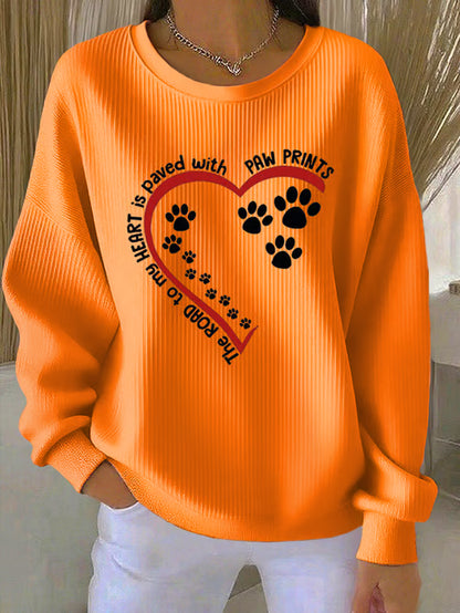 Heart Paw Print Sweatshirt
