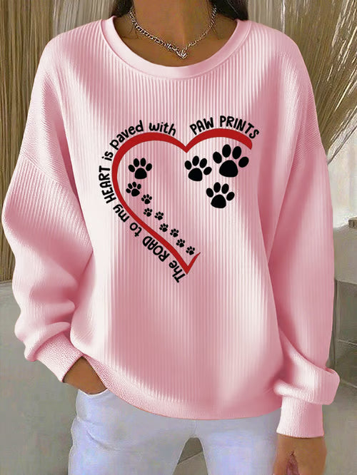 Heart Paw Print Sweatshirt