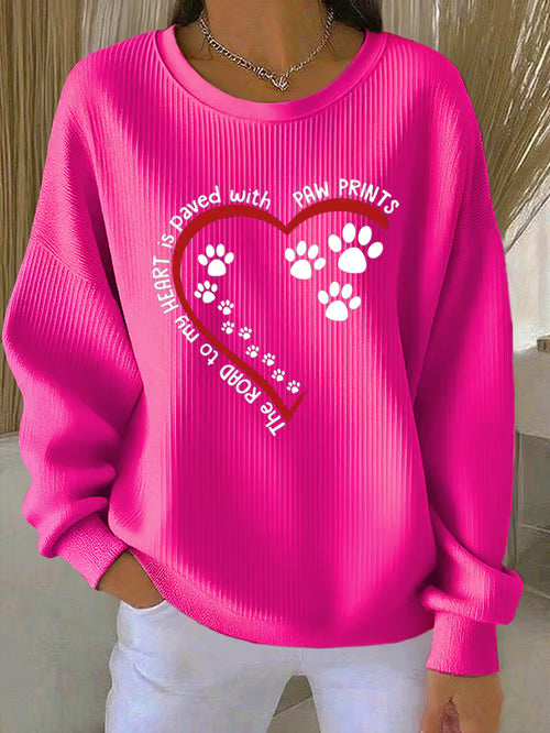 Heart Paw Print Sweatshirt