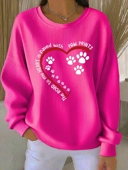 Heart Paw Print Sweatshirt