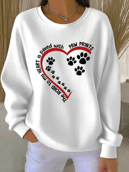 Heart Paw Print Sweatshirt