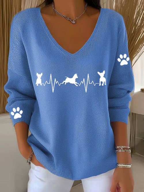 Casual Chihuahua Knit Top