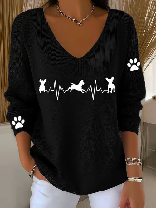 Casual Chihuahua Knit Top
