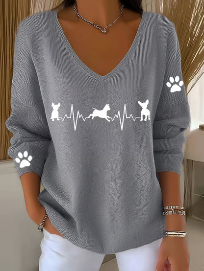Casual Chihuahua Knit Top