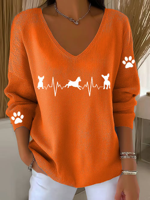 Casual Chihuahua Knit Top