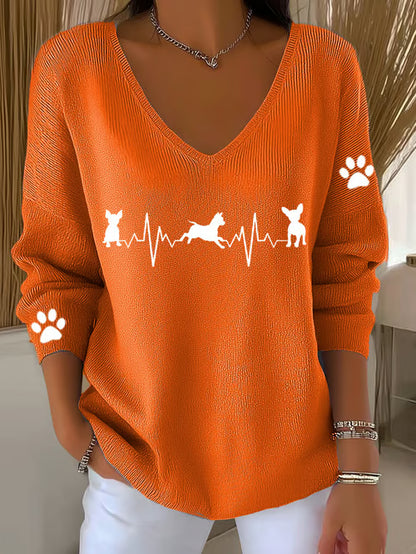 Casual Chihuahua Knit Top