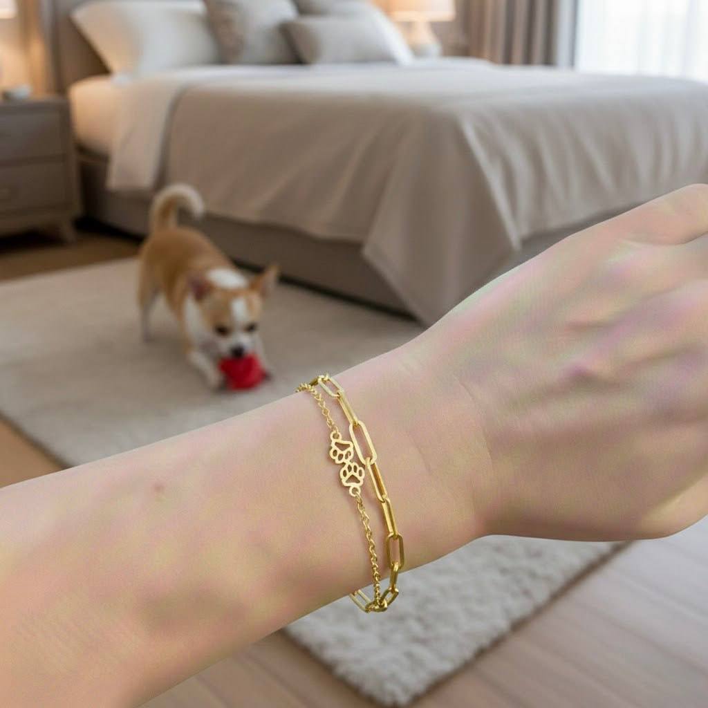 Cat Free Linked Paws Bracelet