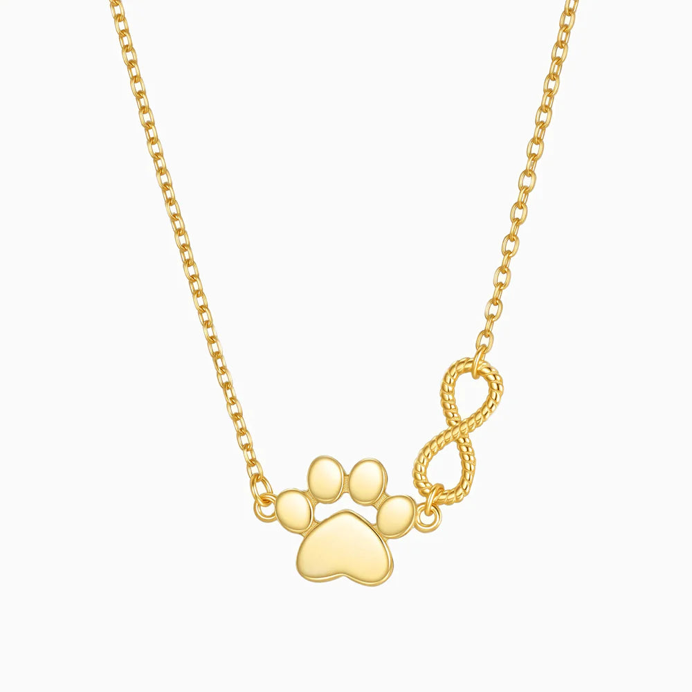 Infinity Paw Necklace