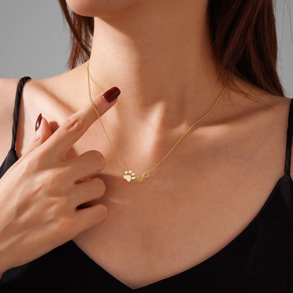 Infinity Paw Necklace