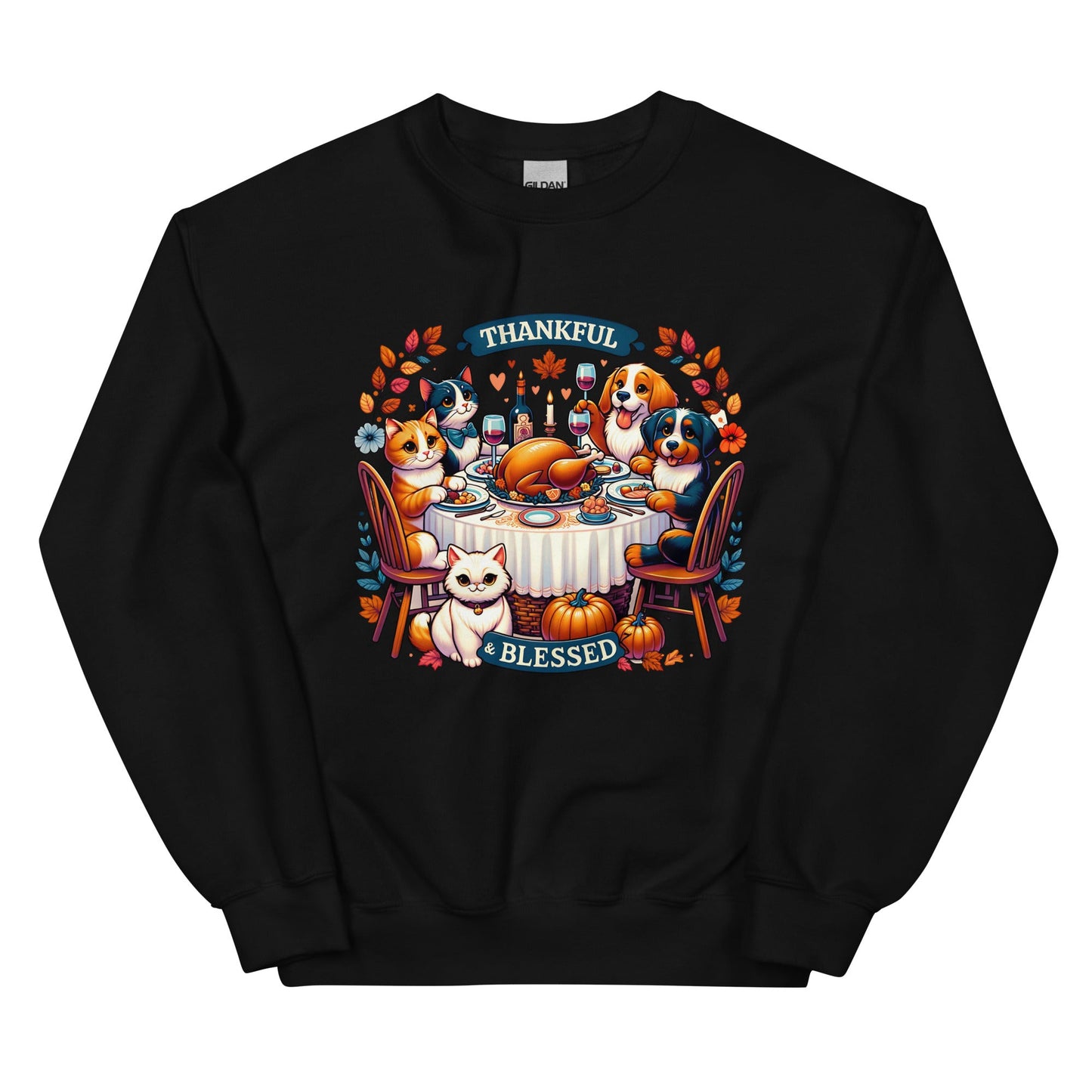 Thankful & Blessed for Pets Sweatshirt for Dog Lovers