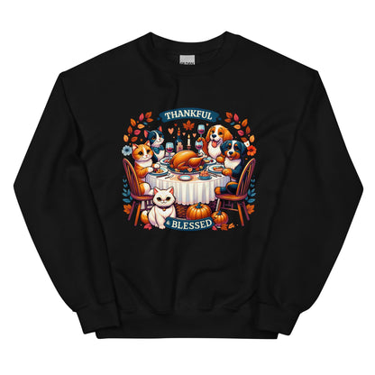 Thankful & Blessed for Pets Sweatshirt for Dog Lovers